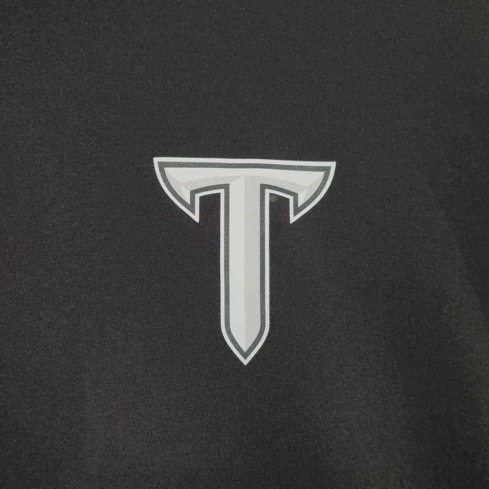Troy University Shirt Mens Large Black Coaches Polo Team Issue Trojans Cooling